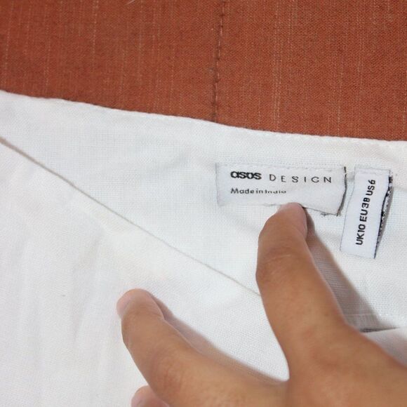 ASOS White Wrap Mini Skirts Women's Size 6 - Picture 6 of 6